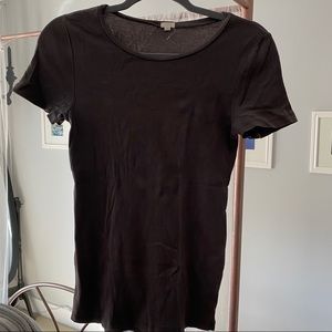J Crew Charcoal Fitted Cotton Tee - Sz S